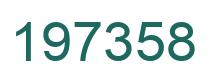 Number 197358 green image