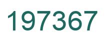 Number 197367 green image
