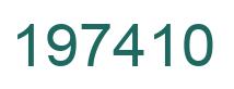 Number 197410 green image