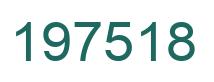 Number 197518 green image