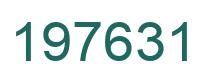 Number 197631 green image