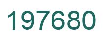 Number 197680 green image