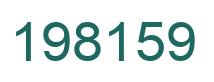 Number 198159 green image