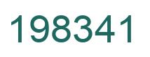 Number 198341 green image