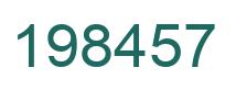 Number 198457 green image