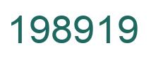 Number 198919 green image