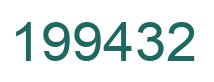 Number 199432 green image