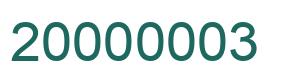 Number 20000003 green image