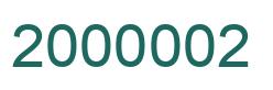Number 2000002 green image