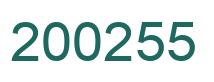 Number 200255 green image