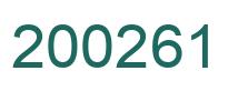 Number 200261 green image