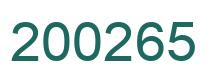 Number 200265 green image
