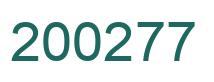 Number 200277 green image