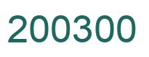 Number 200300 green image