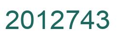 Number 2012743 green image