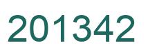 Number 201342 green image