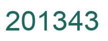 Number 201343 green image