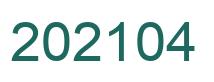 Number 202104 green image