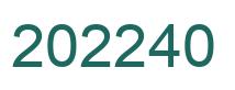 Number 202240 green image
