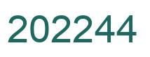 Number 202244 green image