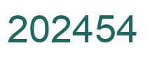 Number 202454 green image