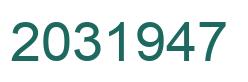 Number 2031947 green image