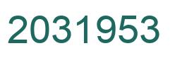 Number 2031953 green image