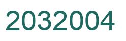 Number 2032004 green image