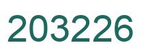 Number 203226 green image