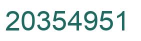 Number 20354951 green image