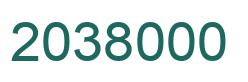 Number 2038000 green image