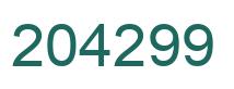 Number 204299 green image