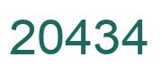 Number 20434 green image