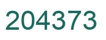 Number 204373 green image