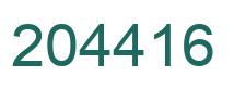 Number 204416 green image
