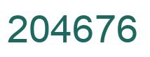 Number 204676 green image