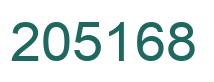 Number 205168 green image