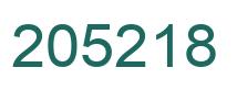 Number 205218 green image