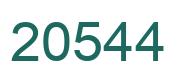 Number 20544 green image
