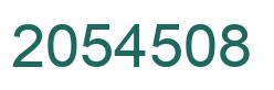 Number 2054508 green image