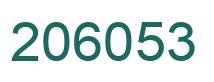 Number 206053 green image