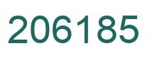 Number 206185 green image