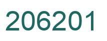 Number 206201 green image