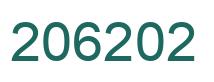 Number 206202 green image