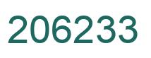Number 206233 green image
