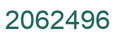 Number 2062496 green image