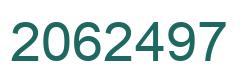Number 2062497 green image
