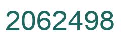 Number 2062498 green image