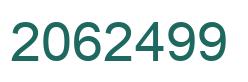 Number 2062499 green image