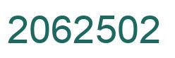 Number 2062502 green image